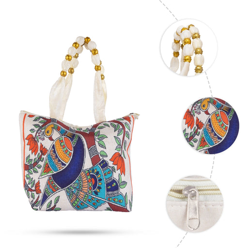 Jute Bag with Zip - 8 x 10 Inches | Jute Bag / Handbag / Tote Bag for Women - Bags & Pouches