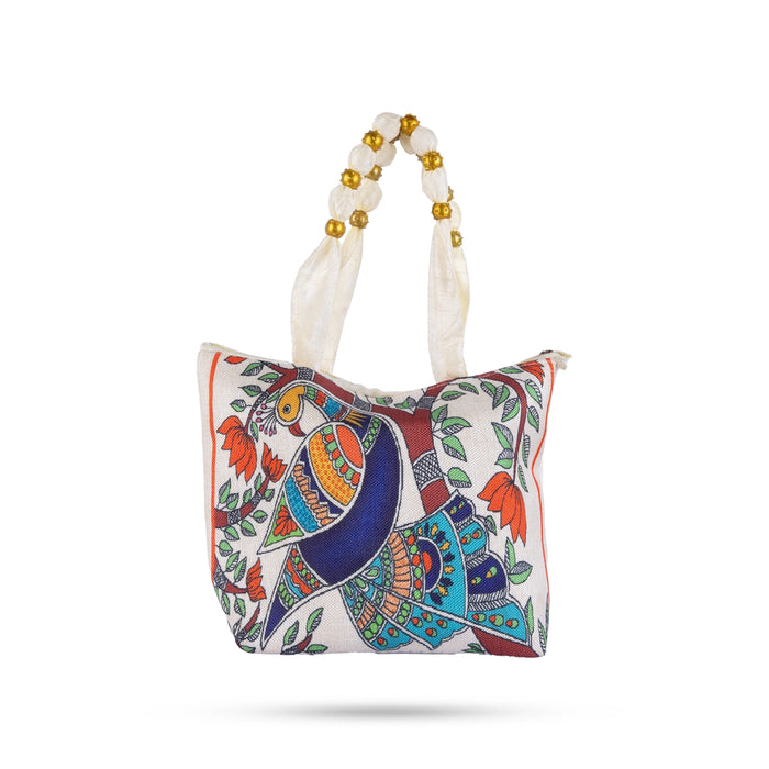 Jute Bag with Zip - 8 x 10 Inches | Jute Bag / Handbag / Tote Bag for Women - Bags & Pouches