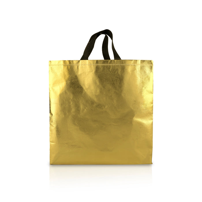 Shopping Bag With Handle - 16 x 14 Inches | Gold Colour Gift Bag