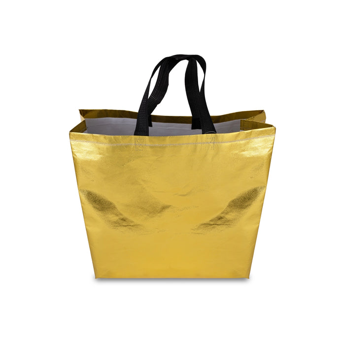 Shopping Bag With Handle - 16 x 14 Inches | Gold Colour Gift Bag