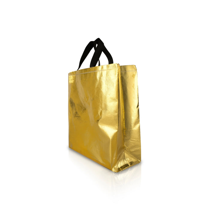 Shopping Bag With Handle - 16 x 14 Inches | Gold Colour Gift Bag