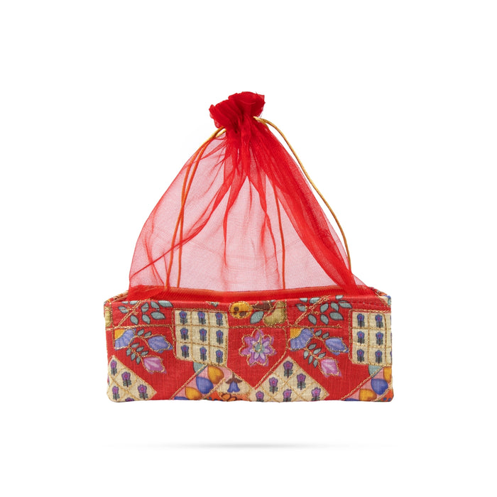 Laddu Gopal Basket With Net Cover - 3 x 8 x 4 Inches | Kanha Ji Ki Tokri/ Carry Basket for Laddu Gopal - Deity Accessories