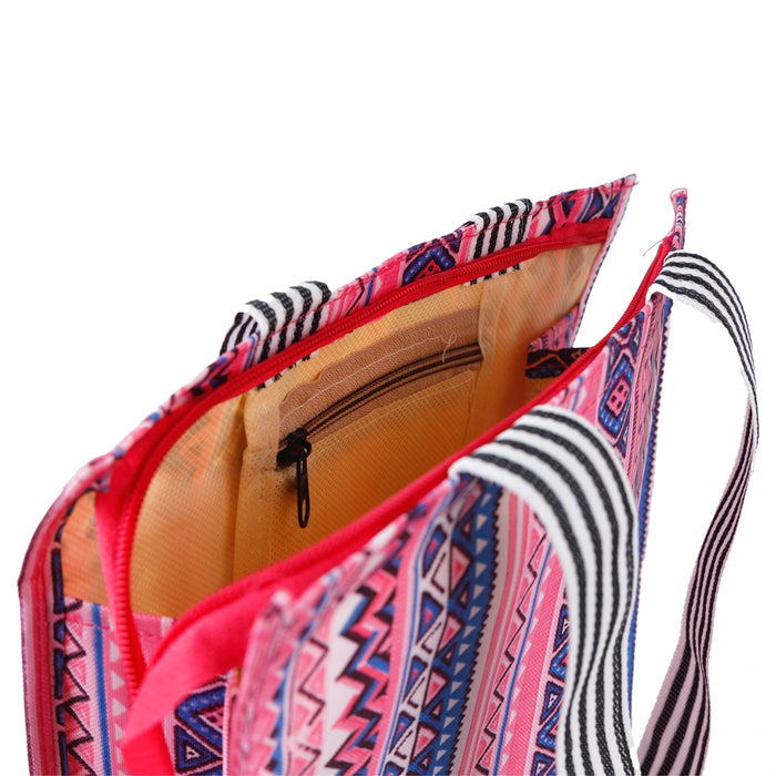 Shopping Bag With Zip - 11 x 10 x 3.5 Inches | Gift Bag/ Hand Bag for Men & Women - Bags & Pouches