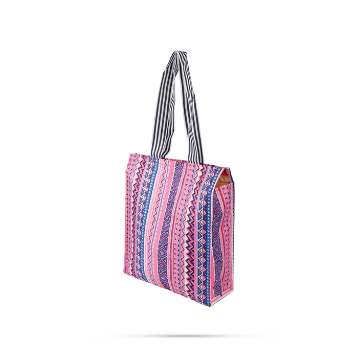 Shopping Bag With Zip - 13 x 13 Inches | Gift Bag With Handle/ Hand Bag for Men & Women - Bags & Pouches