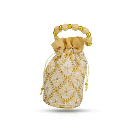 Thamboolam Bag - 8 x 6.5 Inch | Potli Bag/ Return Gift Bag for Women/ Assorted Design - Bags & Pouches