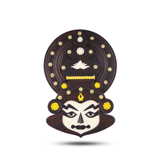 Kathakali Face  - 15 Inches | Kathakali Head/ Wall Hanging/ Wooden Kathakali Face for Home Decor - Wall Hanging
