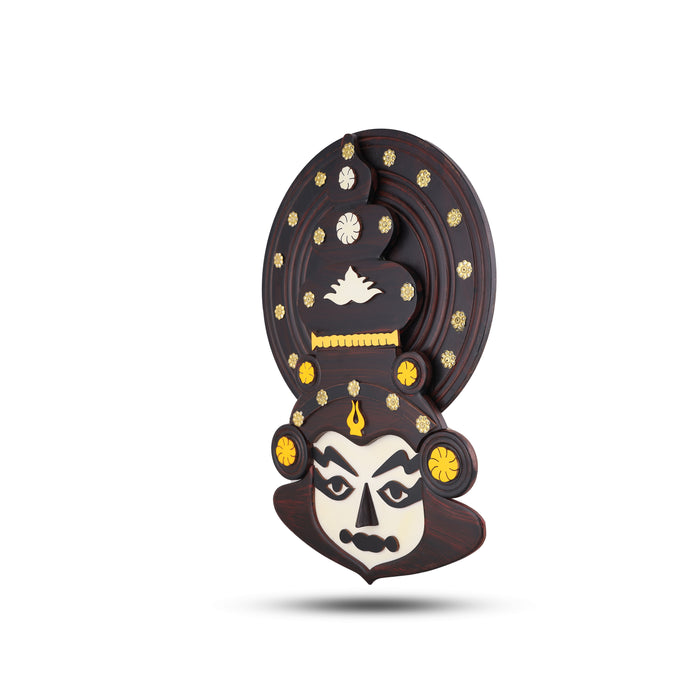 Kathakali Face  - 15 Inches | Kathakali Head/ Wall Hanging/ Wooden Kathakali Face for Home Decor - Wall Hanging