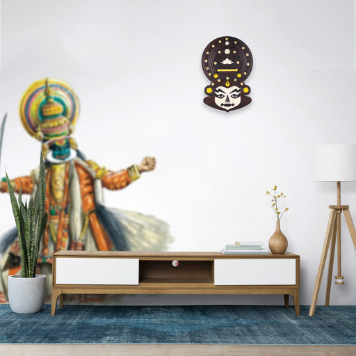Kathakali Face  - 15 Inches | Kathakali Head/ Wall Hanging/ Wooden Kathakali Face for Home Decor - Wall Hanging
