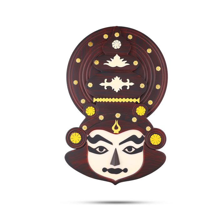 Kathakali Face  - 18 Inches | Kathakali Head/ Wall Hanging/ Wooden Kathakali Face for Home Decor - Wall Hanging