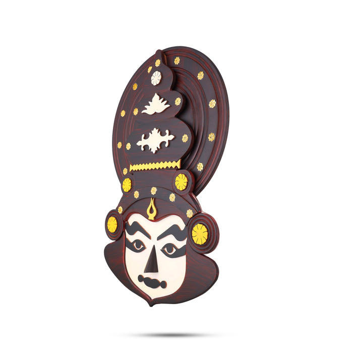 Kathakali Face  - 18 Inches | Kathakali Head/ Wall Hanging/ Wooden Kathakali Face for Home Decor - Wall Hanging