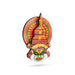 Kathakali Head - 6 x 4.5 Inches | Wall Hanging/ Kathakali Carved Wood Wall Art for Home - Wall Hanging