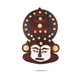 Kathakali Face  - 10 Inches |  Kathakali Head Wall Hanging/ Wooden Kathakali Face for Wall Decor - Wall Hanging