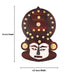 Kathakali Face  - 10 Inches |  Kathakali Head Wall Hanging/ Wooden Kathakali Face for Wall Decor - Wall Hanging