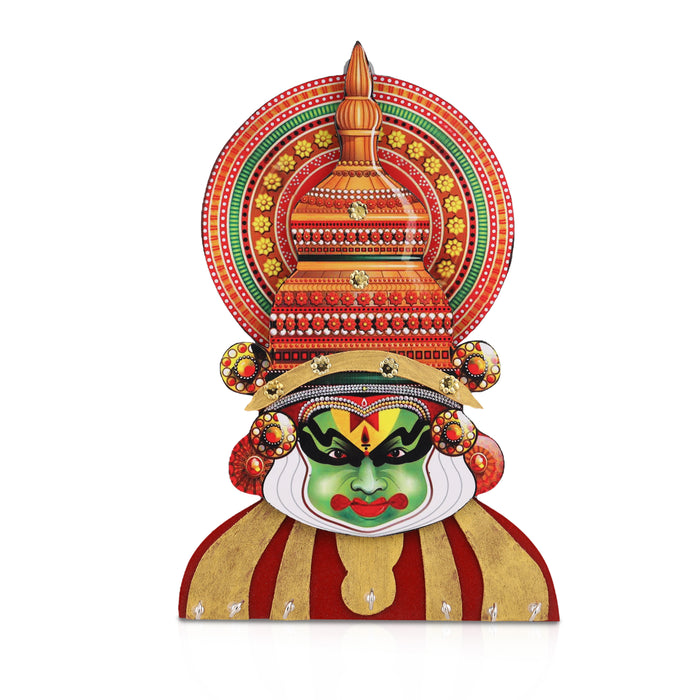 Kathakali Face Key Holder - 12 Inches | Key Hanger/ Key Holder for Wall