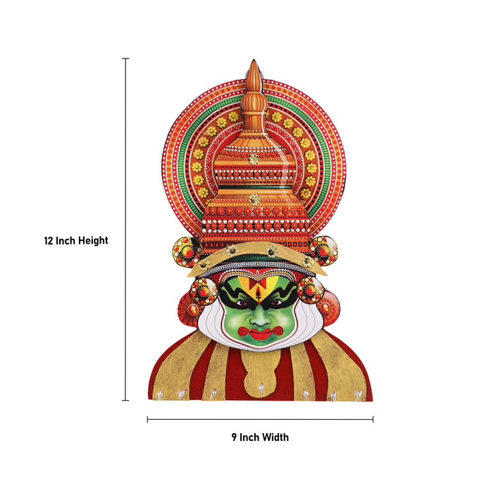 Kathakali Face Key Holder - 12 Inches | Key Hanger/ Key Holder for Wall