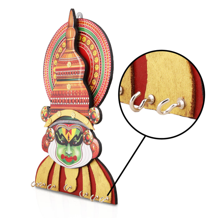 Kathakali Face Key Holder - 12 Inches | Key Hanger/ Key Holder for Wall