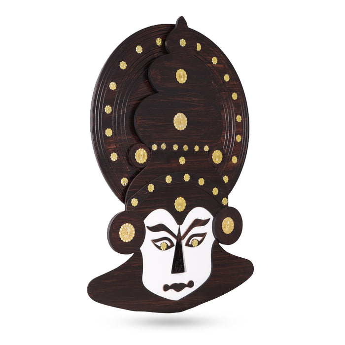 Kathakali Face  - 18 Inches |  Kathakali Head Wall Hanging/ Wooden Kathakali Face for Wall Decor - Wall Hanging