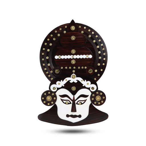 Kathakali Face  - 24 Inches |  Kathakali Head Wall Hanging/ Wooden Kathakali Face for Wall Decor - Wall Hanging