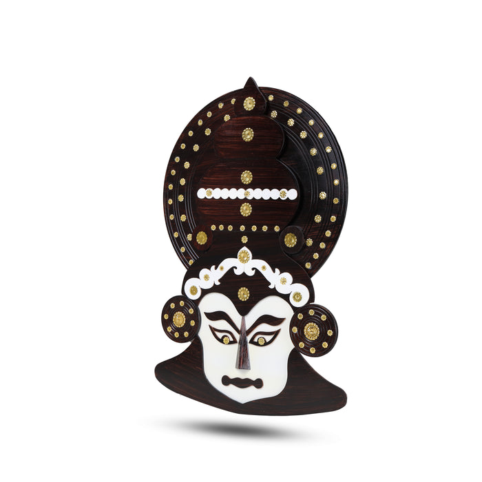 Kathakali Face  - 24 Inches |  Kathakali Head Wall Hanging/ Wooden Kathakali Face for Wall Decor - Wall Hanging