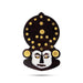 Kathakali Head - 8 x 5.5 Inches | Wooden Wall Hanging/ Kathakali Carved Wood Wall Art for Home - Wall Hanging