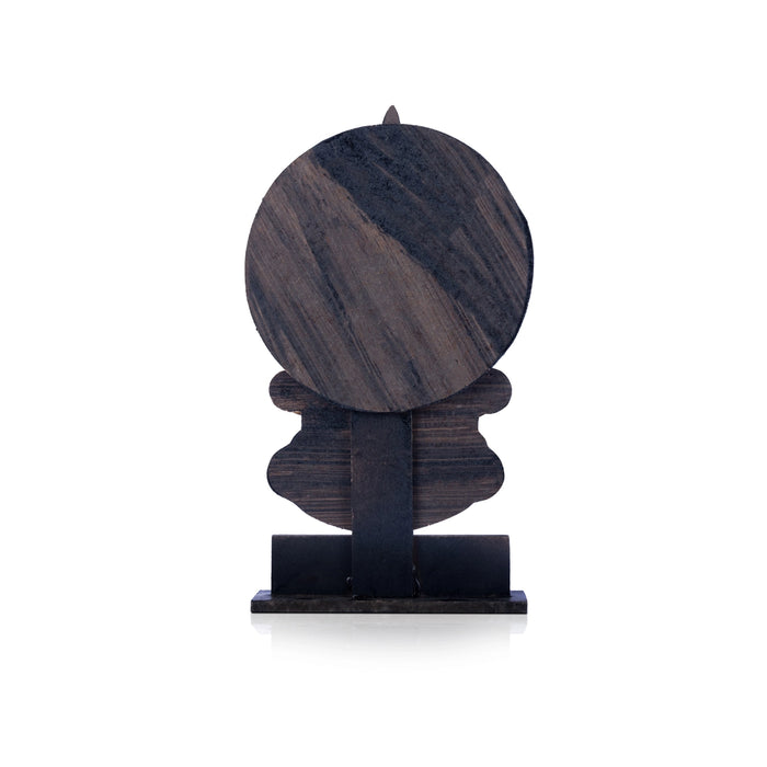 Kathakali Head with Stand - 12 x 7 Inches | Wooden Wall Hanging/ Printed Kathakali Carved Face for Home - Table Stand Accessories