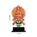 Kathakali Head with Stand - 12 x 7 Inches | Wooden Wall Hanging/ Printed Kathakali Carved Face for Home - Table Stand Accessories
