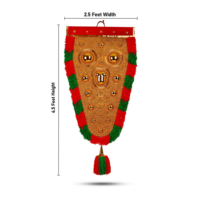 Nettipattam - 4.5 Feet | Traditional Nettipattam/ Decorative Hanging for Car - Wall Hanging