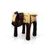 Elephant Stool - 12 X 15 Inches | Wooden Stool/ Brass Sheet Inlaid Decorative Stool For Home Decor - Handicraft Items