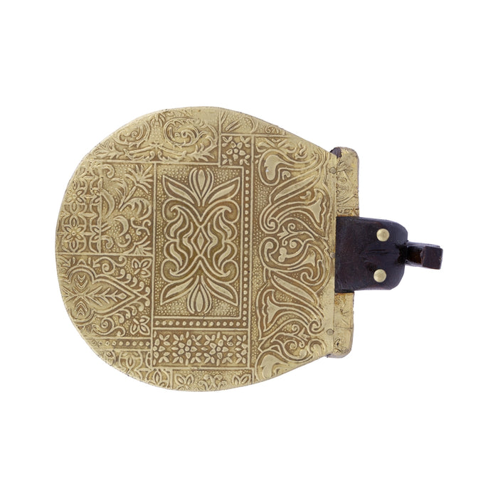 Elephant Stool - 4 x 7 Inches | Wooden Stool/ Brass Sheet Inlaid Decorative Stool For Home Decor
