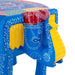 Painted Elephant Stool - 12 x 15 Inches | Decorative Stand/ Decorative Stool for Living Room/ Assorted Colour - Table