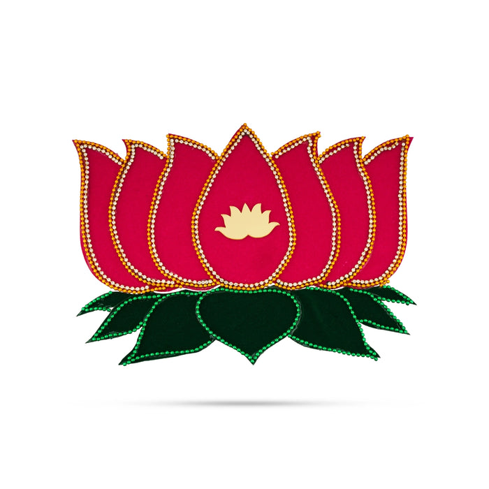 Rangoli Sticker - 4.5 Inches | Lotus Design Kolam Sticker/ Velvet Muggu Sticker for Pooja/ Assorted Colour - Kolam & Rangoli