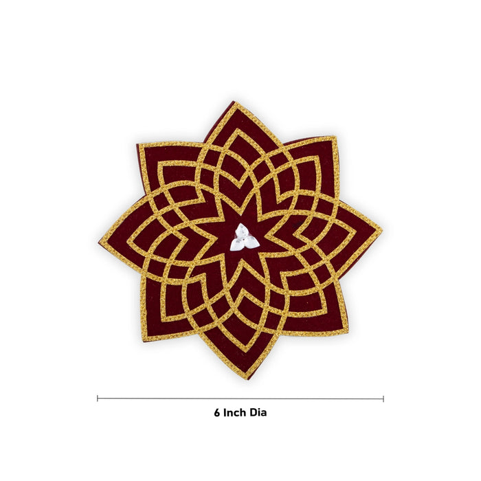 Hrudaya Kamala Rangoli Sticker - 6 Inches | Hridaya Kamala Kolam Sticker/ Muggu Sticker for Pooja/ 10 Gms