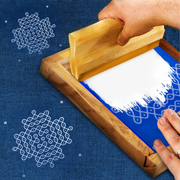 Rangoli Stencil - 12 x 12 Inches | Kolam Achu / Muggulu Stencil/ Rangoli Design Stencil for Floor - Kolam & Rangoli