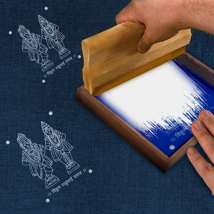 Panduranga Rukmini Design Rangoli Stencil - 1 x 10 Inches | Kolam Stencil/ Muggulu Stencil for Home Decor - Kolam & Rangoli