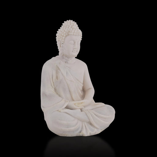 Buddha Statue Sitting On Base - 5 X 3.5 Inches | Resin Statue/ Buddha Murti/ Buddha Idol For Home & Worship - Fibre Murties