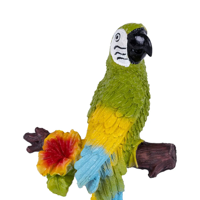 Parrot Statue Sitting On Tree Wall Hanging-11.25 X 6.75 Inch | Resin Parrot Figurine/Parrot Sculpture For Home - Wall Hanging