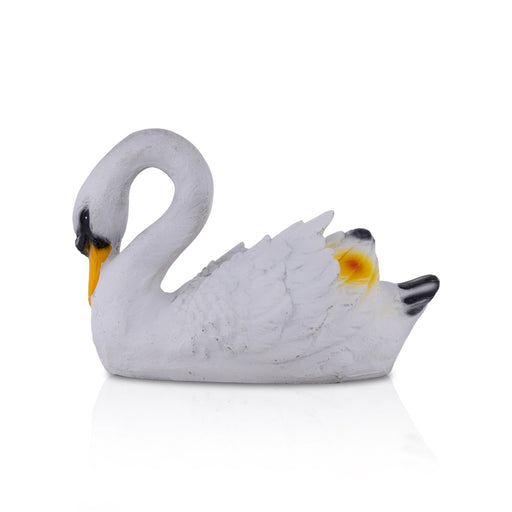 White Swan Sculpture - 6 X 9 Inches | Swan Duck Figurine/ Resin Statue/ Swan Statue For Home Decor - Table Stand Accessories