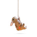 Swing Rabbit Figurine Hanging - 5.25 X 7 Inches | Resin Rabbit Statue Wall Hanger/ Rabbit Sculpture - Gardening