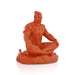 Hanuman Murti Sitting On Base - 4.25 X 3.5 Inches | Marble Dust Murti/ Anjaneya Statue For Pooja & Worship - Fibre Murties