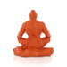Hanuman Murti Sitting On Base - 4.25 X 3.5 Inches | Marble Dust Murti/ Anjaneya Statue For Pooja & Worship - Fibre Murties