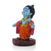 Krishna Murti Standing On Base - 4 X 2.5 Inches | Marble Dust Murti/ Coloured Krishna Idol For Home Decor - Fibre Murties