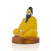 Premanand Statue Sitting On Base - 4.5 X 3 Inches | Marble Dust Murti/ Premanand Murti For Home And Worship - Fibre Murties