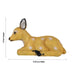 Lying Deer Statue - 8 X 11.25 Inches | Resin Deer Sculpture/ Deer Figurine Showpiece For Elegant Garden Decor - Gardening