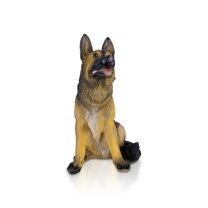 Dog Statue - 10 X 9 Inches | Resin Dog Figurine/ Sitting Dog Sculpture For Home And Garden Decoration - Gardening