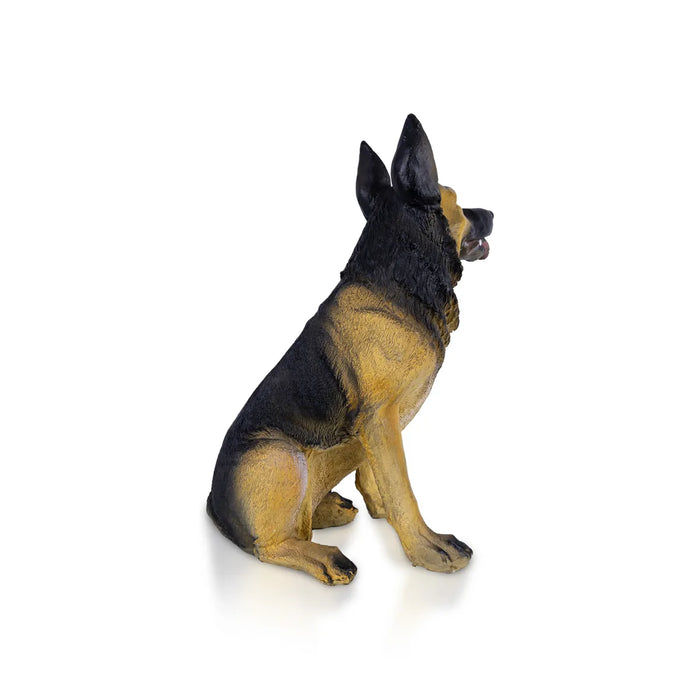 Dog Statue - 10 X 9 Inches | Resin Dog Figurine/ Sitting Dog Sculpture For Home And Garden Decoration - Gardening