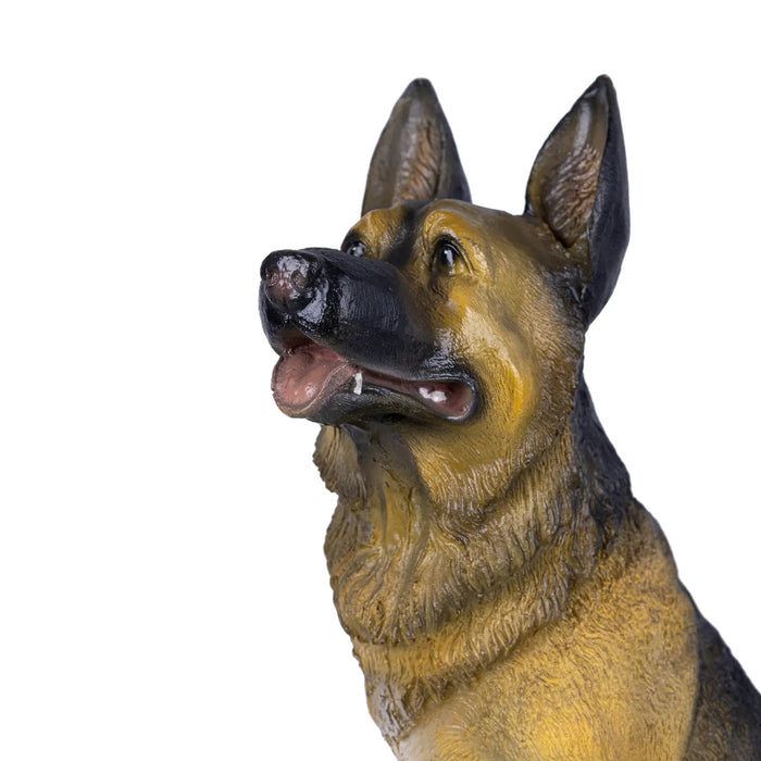 Dog Statue - 10 X 9 Inches | Resin Dog Figurine/ Sitting Dog Sculpture For Home And Garden Decoration - Gardening