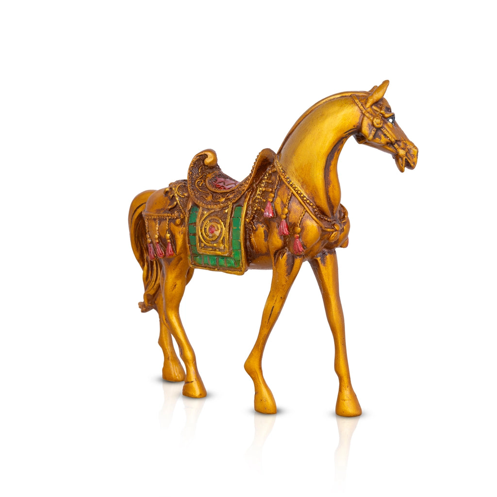 Horse Statue - 6.5 x 7 Inches | Horse Figurine/ Horse Sculpture/ Resin Statue for Pooja