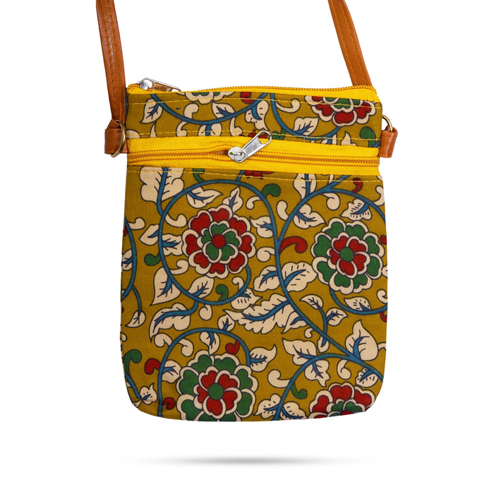 Sling Bag - 8 x 6.25 Inches | Floral Print Crossbody Bag / Ethnic Shoulder Purse for Daily Use & Travel