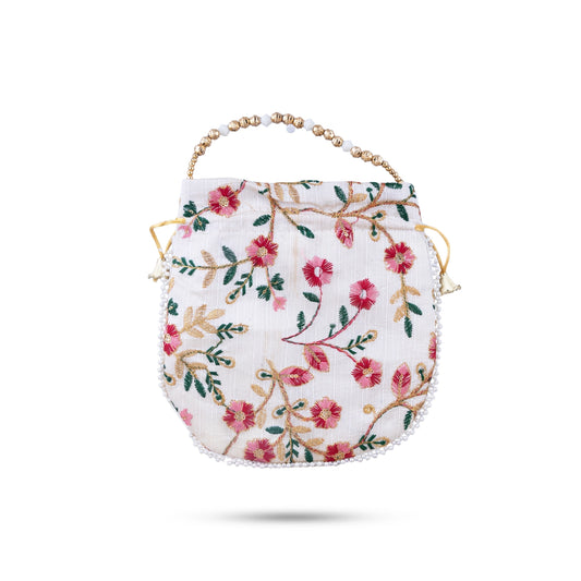 Thamboolam Bag - 9 x 8.5 Inches | Embroidery Thambula Pai/ Tambula Bag for Wedding/ 40 Gms/ Assorted Colour - Bags & Pouches