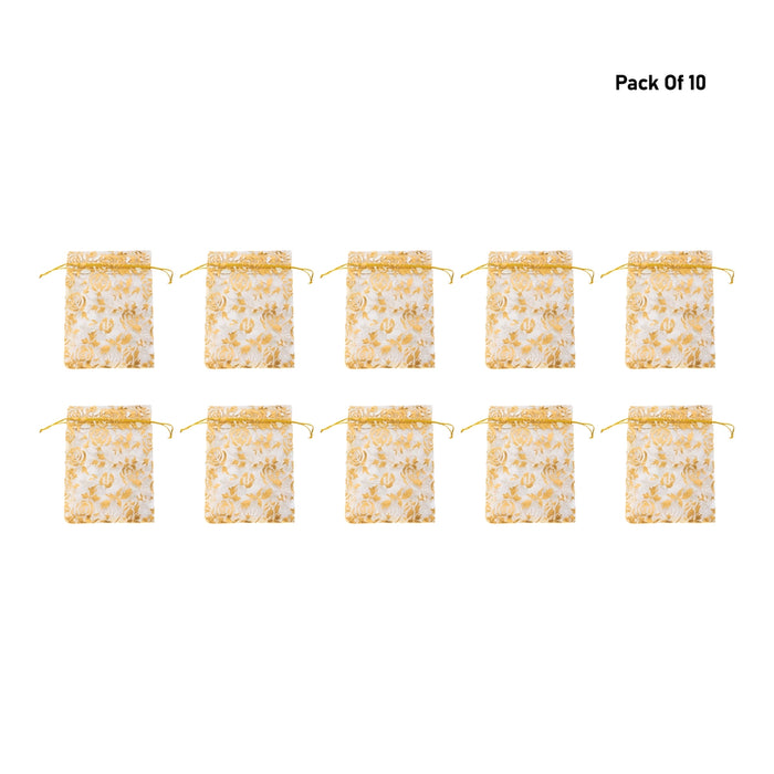 Fancy Thamboolam Bag Set - 5.5 x 4 Inches | 10 Pcs/ Potli Bag/ Gift Bag/ Return Gift Bag for functions